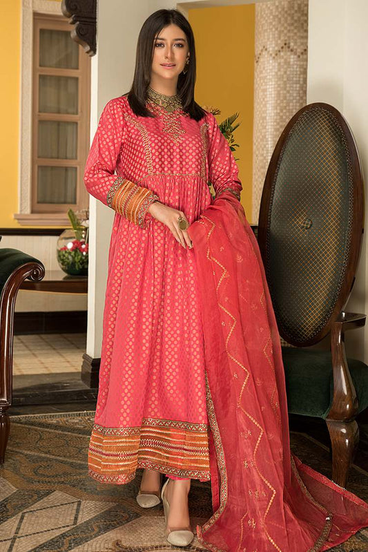 Picture of Ellena - 3-PC Stitched Jacquard Lawn Suit - Available at Raja Sahib