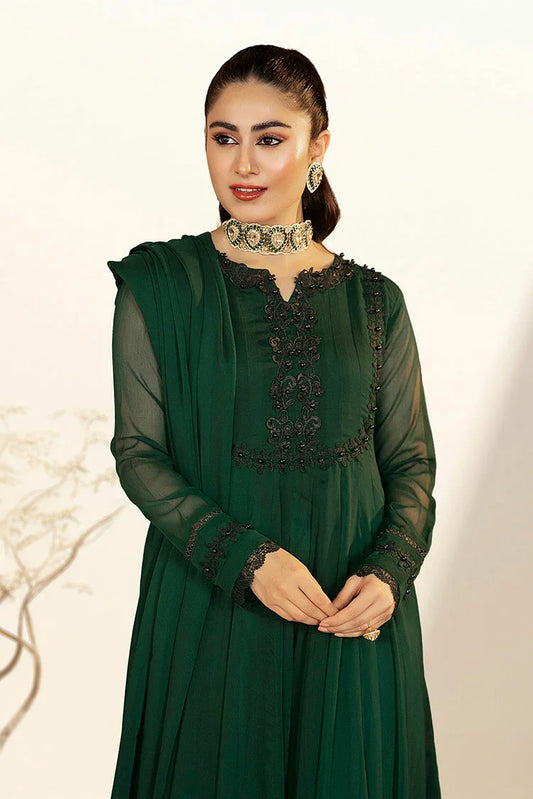 Picture of Asma & Sidra - Kalidaar Frocks - Zoya (Plain Chiffon Frock) - Available at Raja Sahib