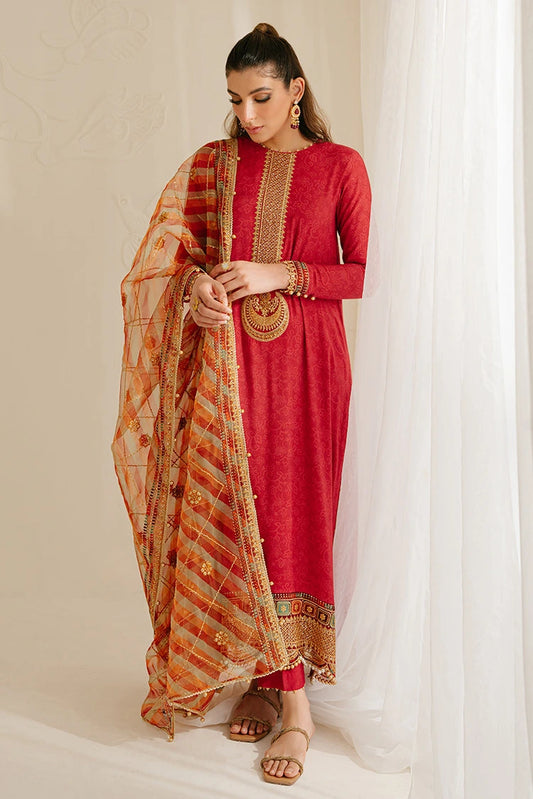Picture of Cross Stitch - Pompeian Red - 3 Piece - Available at Raja Sahib
