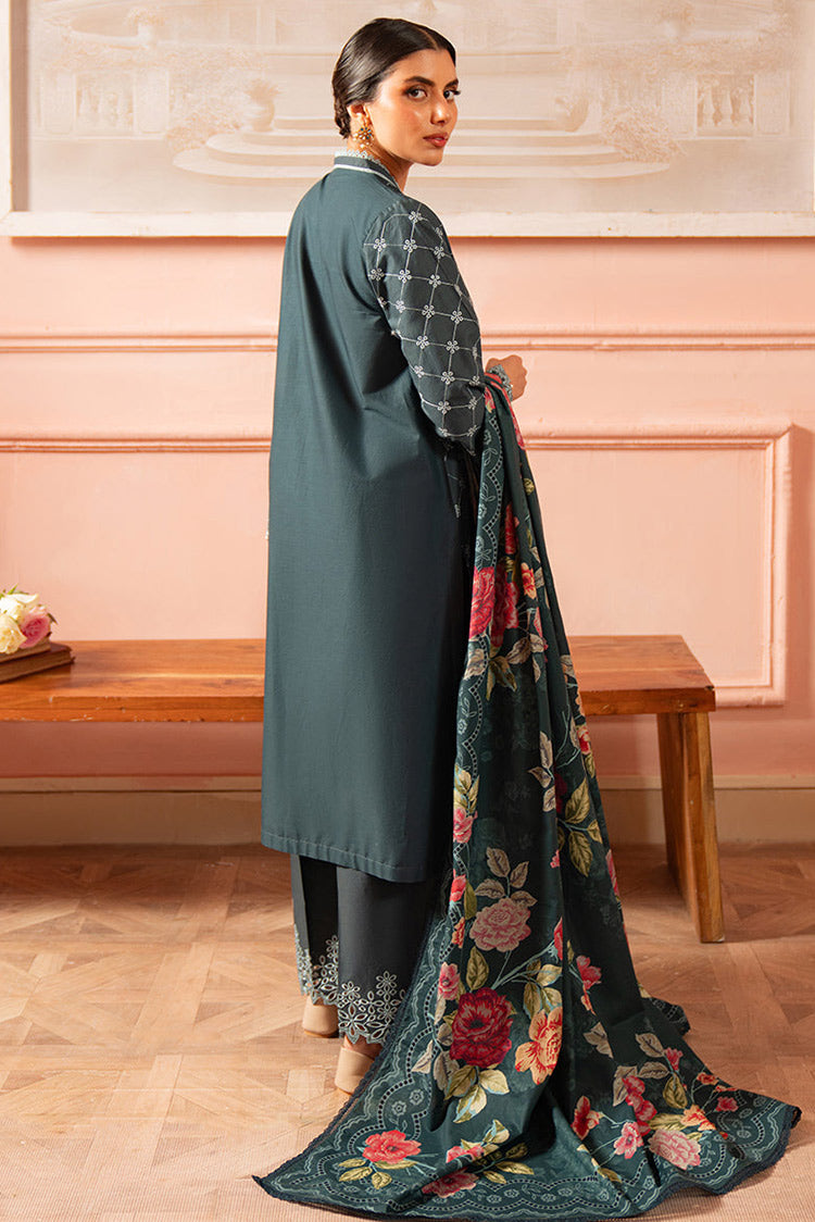 Picture of <!--gv-->Cross Stitch - Seher Unstitched Premium Cambric Collection - Azure Serenity - Available at Raja Sahib