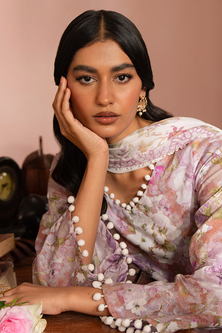 Picture of <!--gt-->Cross Stitch - Seher Unstitched Premium Cambric Collection - Orchid Galore - Available at Raja Sahib