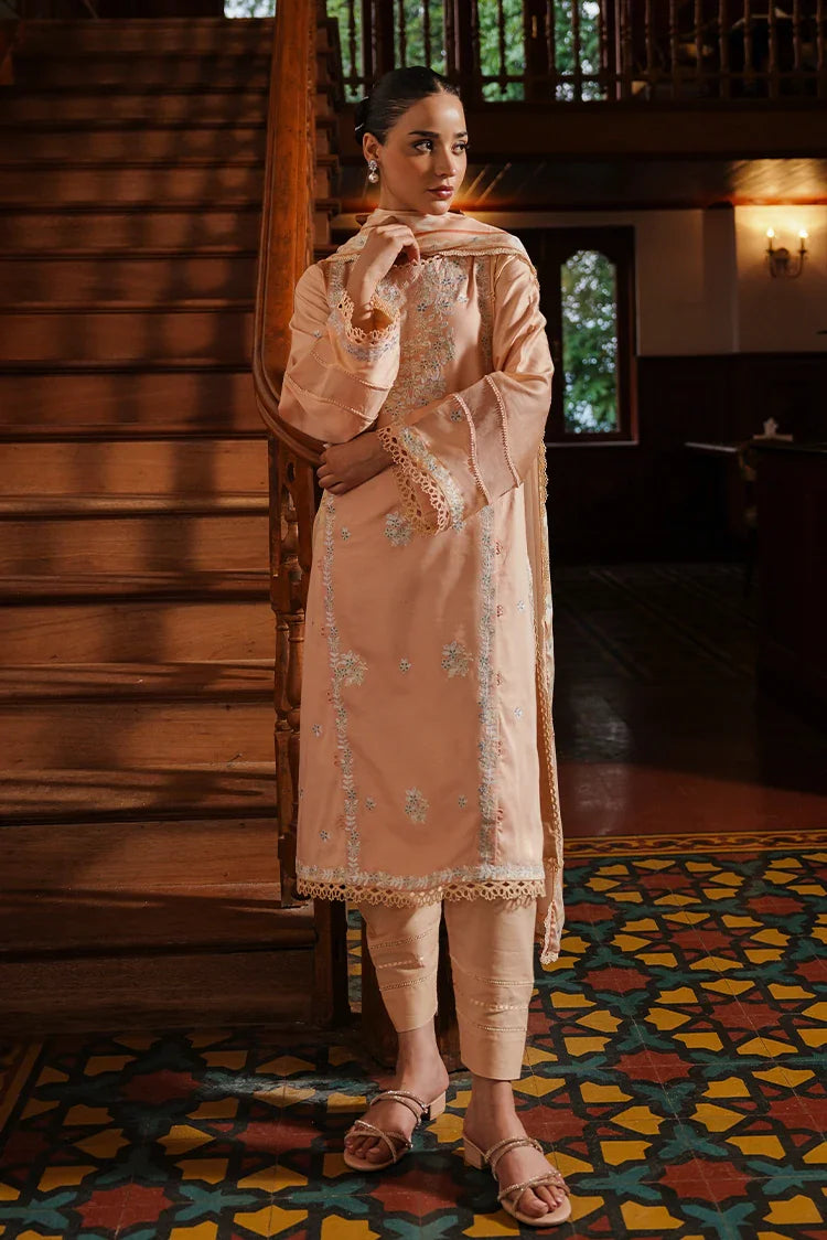 Picture of <!--gl-->Cross Stitch - Satin De Luxe Unstitched Premium Collection - Coral Charm - Available at Raja Sahib