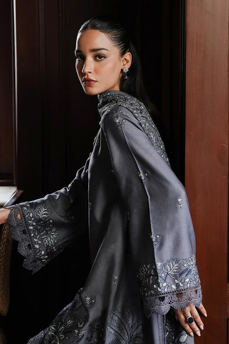 Picture of <!--gk-->Cross Stitch - Satin De Luxe Unstitched Premium Collection - Indigo Bloom - Available at Raja Sahib