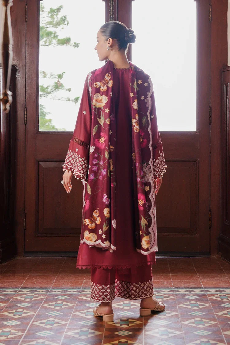 Picture of <!--gi-->Cross Stitch - Satin De Luxe Unstitched Premium Collection - Deep Berry - Available at Raja Sahib