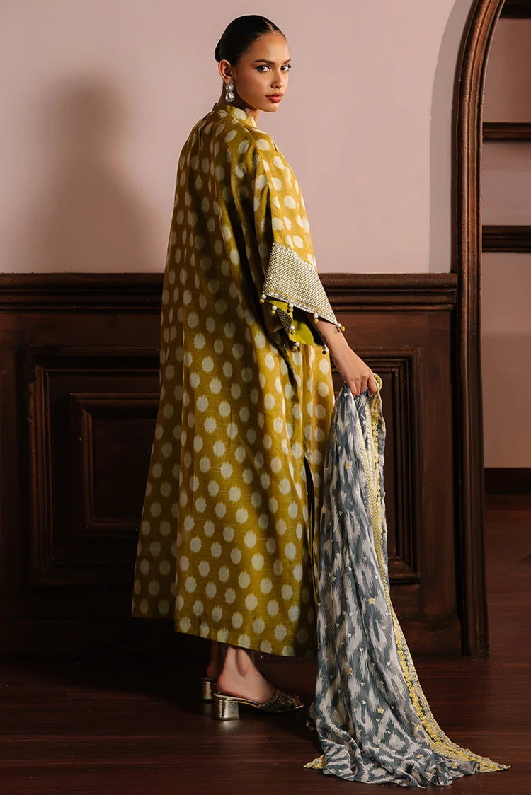 Picture of <!--gg-->Cross Stitch - Wedding Festive Unstitched Collection - Olive Drab - Available at Raja Sahib