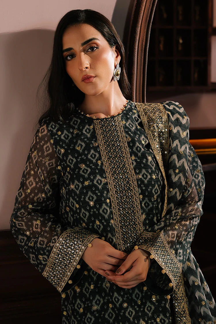 Picture of <!--gf-->Cross Stitch - Wedding Festive Unstitched Collection - Teal Noir - Available at Raja Sahib