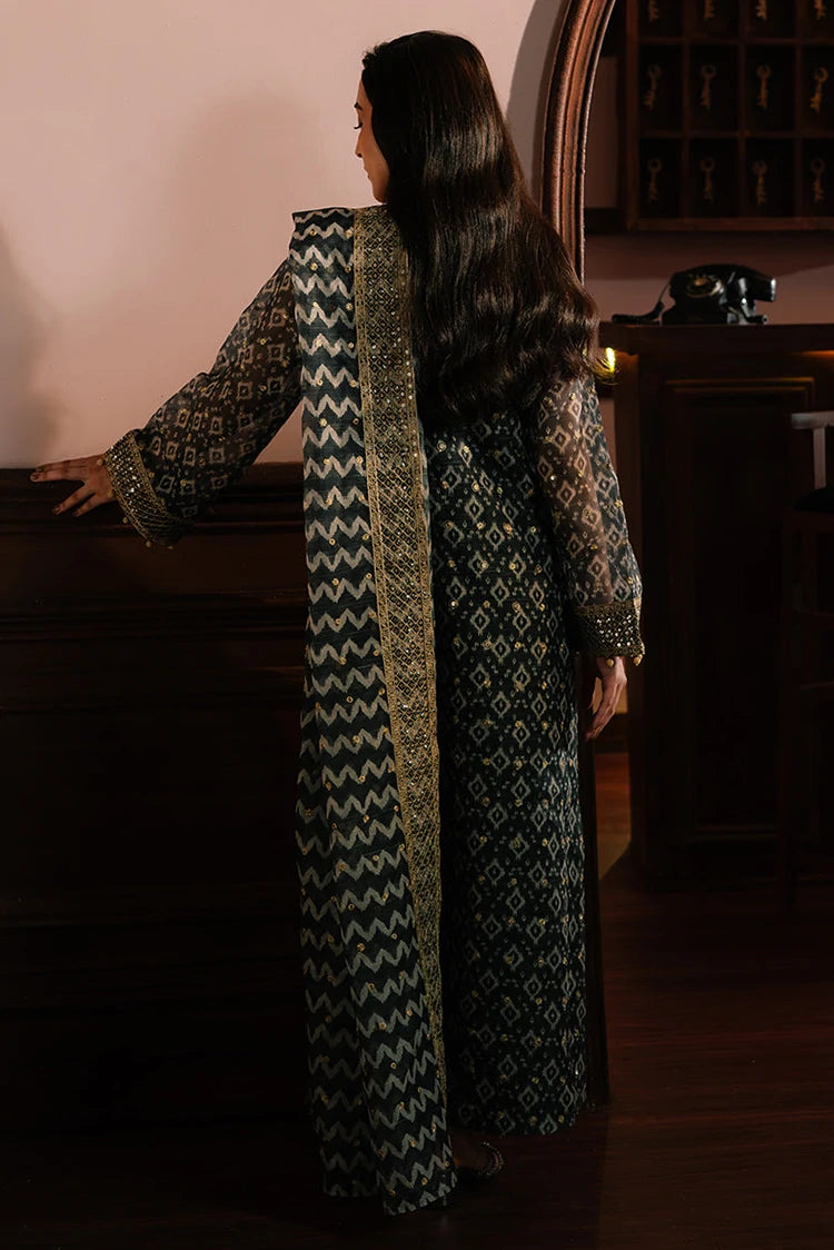 Picture of <!--gf-->Cross Stitch - Wedding Festive Unstitched Collection - Teal Noir - Available at Raja Sahib