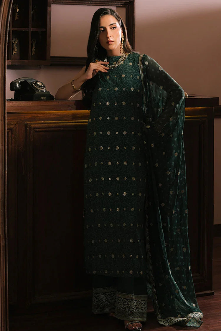 Picture of <!--ga-->Cross Stitch - Wedding Festive Unstitched Collection - Emerald Majesty - Available at Raja Sahib