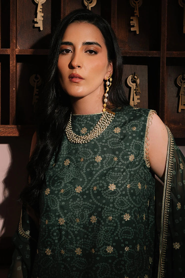 Picture of <!--ga-->Cross Stitch - Wedding Festive Unstitched Collection - Emerald Majesty - Available at Raja Sahib