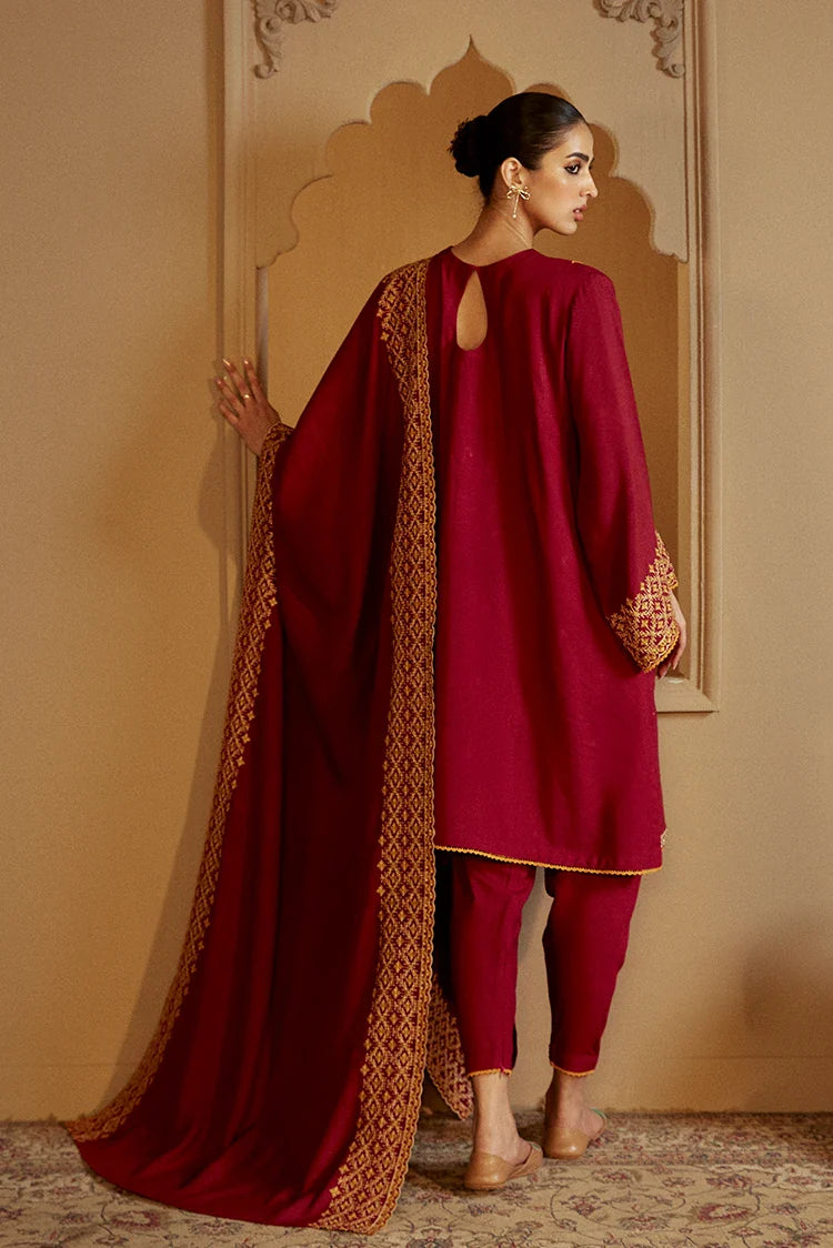 Picture of <!--fq-->Cross Stitch - Winter Unstitched Collection 2024 - Regal Rosewood - Available at Raja Sahib