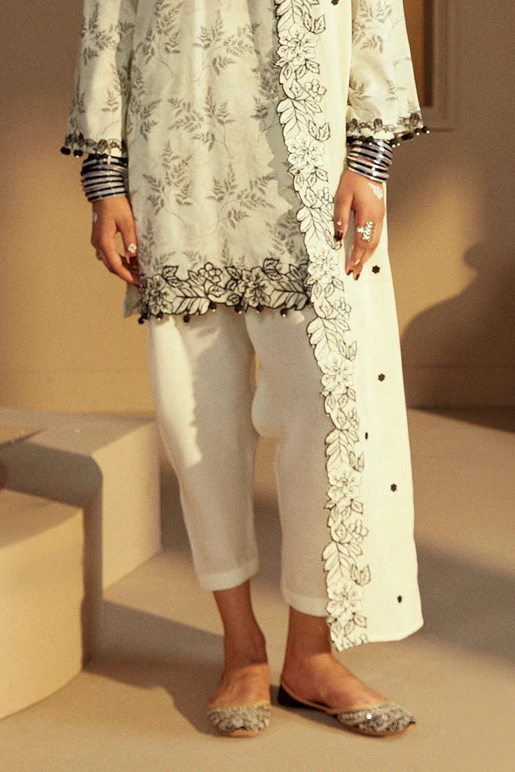 Picture of <!--fo-->Cross Stitch - Winter Unstitched Collection 2024 - Dove Gray - Available at Raja Sahib