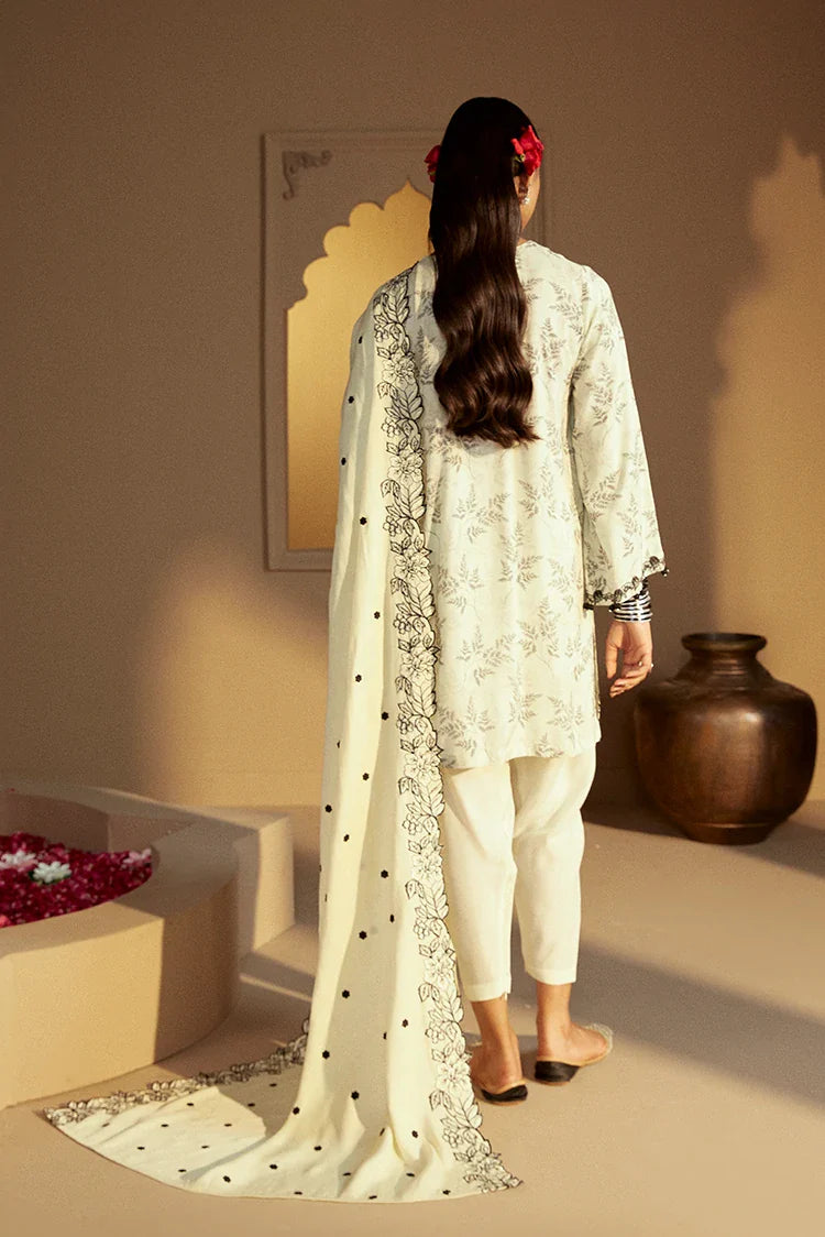 Picture of <!--fo-->Cross Stitch - Winter Unstitched Collection 2024 - Dove Gray - Available at Raja Sahib