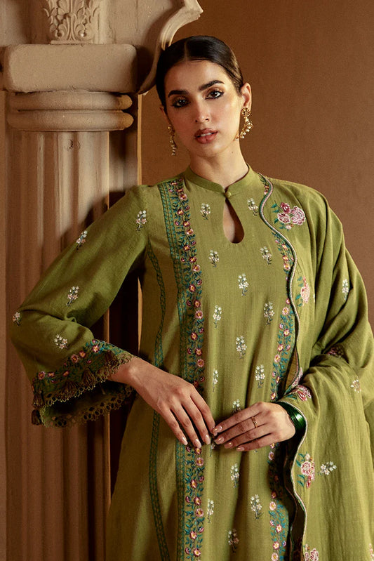Picture of <!--fw-->Cross Stitch - Winter Unstitched Collection 2024 - Green Oasis - Available at Raja Sahib