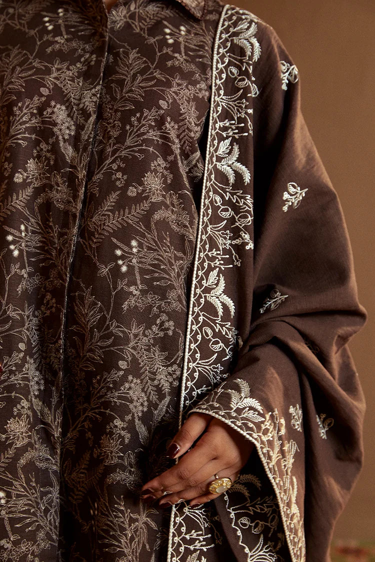 Picture of <!--fs-->Cross Stitch - Winter Unstitched Collection 2024 - Nutmeg Noir - Available at Raja Sahib