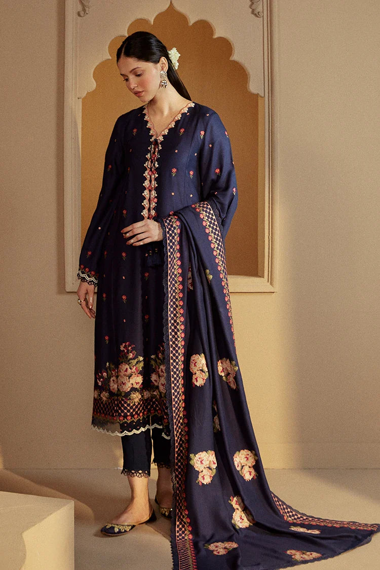 Picture of <!--fn-->Cross Stitch - Winter Unstitched Collection 2024 - Sapphire Bliss - Available at Raja Sahib