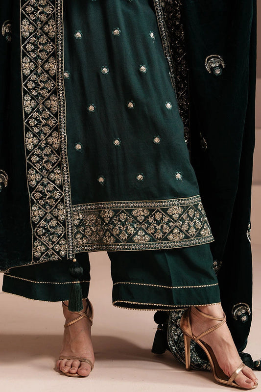Picture of Cross Stitch - Emerald Grace - 3 Piece - Available at Raja Sahib