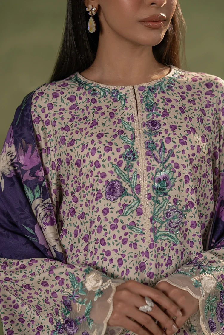 Picture of <!--dh-->Cross Stitch - Marina Unstitched Premium Collection - Lavender Frame - Available at Raja Sahib