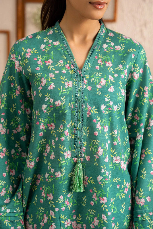Picture of Cross Stitch - Sage Bloom - 2 Piece - Available at Raja Sahib