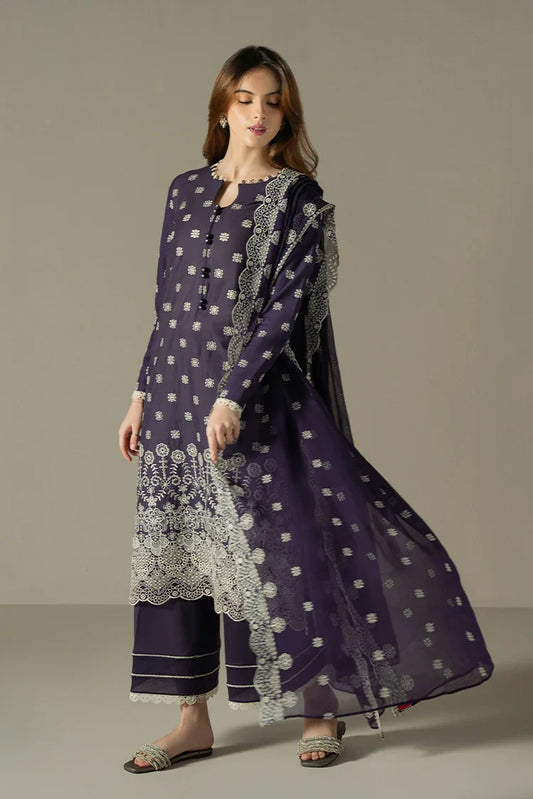 Picture of Cross Stitch - Chikankari Edit Vol 1 - Indigo Royal - Available at Raja Sahib