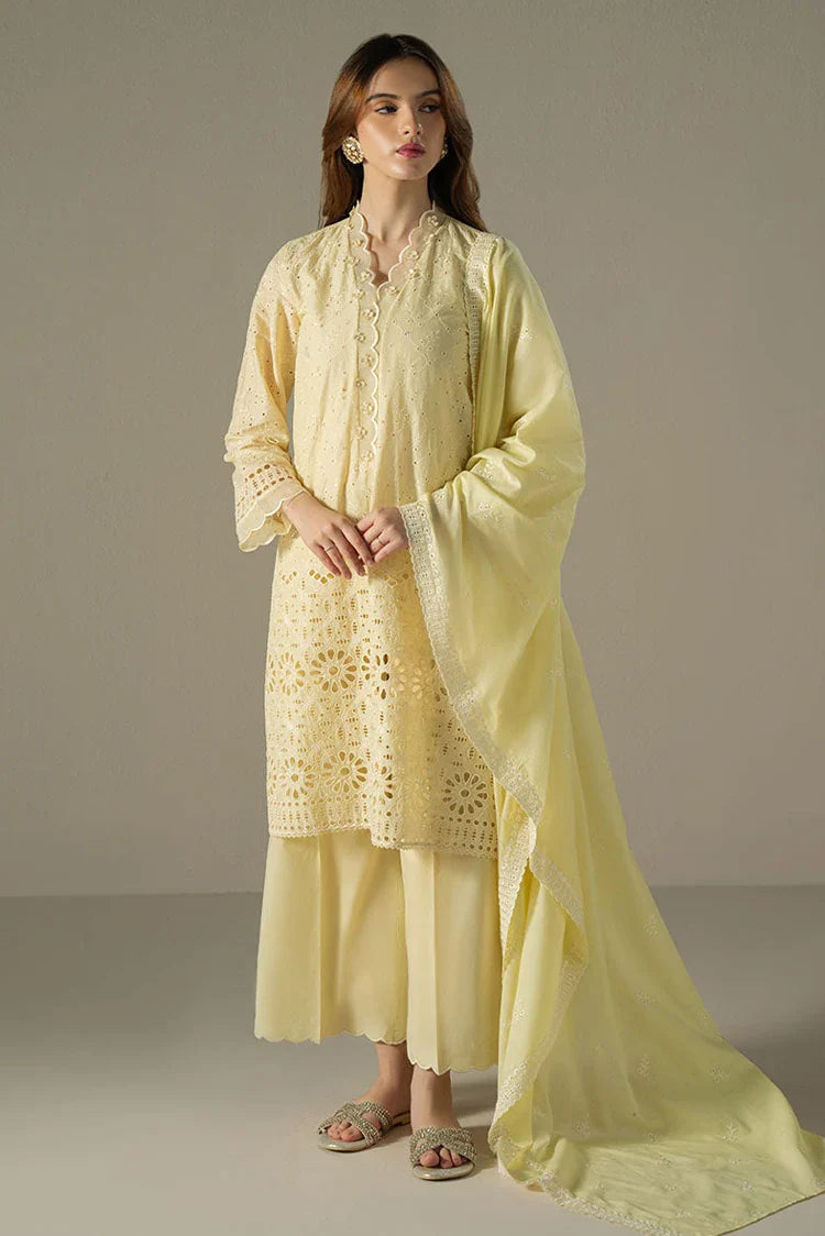 Picture of Cross Stitch - Chikankari Edit Vol 1 - Lemon Zest - Available at Raja Sahib