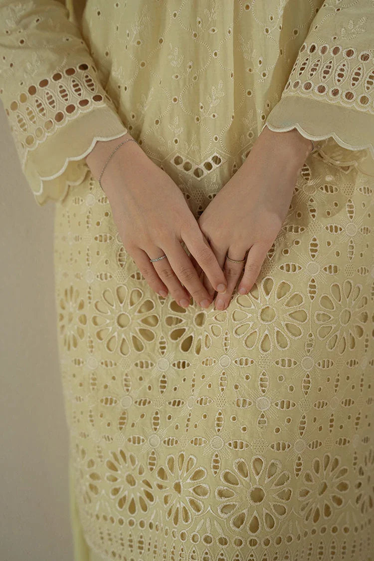 Picture of Cross Stitch - Chikankari Edit Vol 1 - Lemon Zest - Available at Raja Sahib