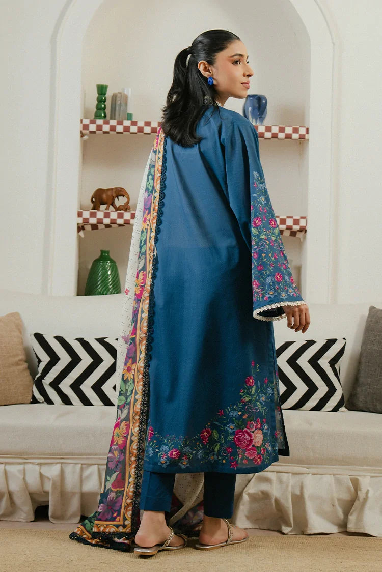 Picture of Cross Stitch - Prints Daily Lawn Collection - Midnight Tide - Available at Raja Sahib