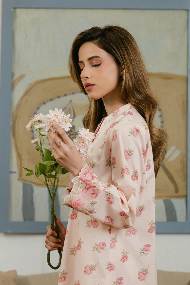 Picture of <!--cn-->Cross Stitch - Prints Daily Lawn Collection - Peach Dust - Available at Raja Sahib