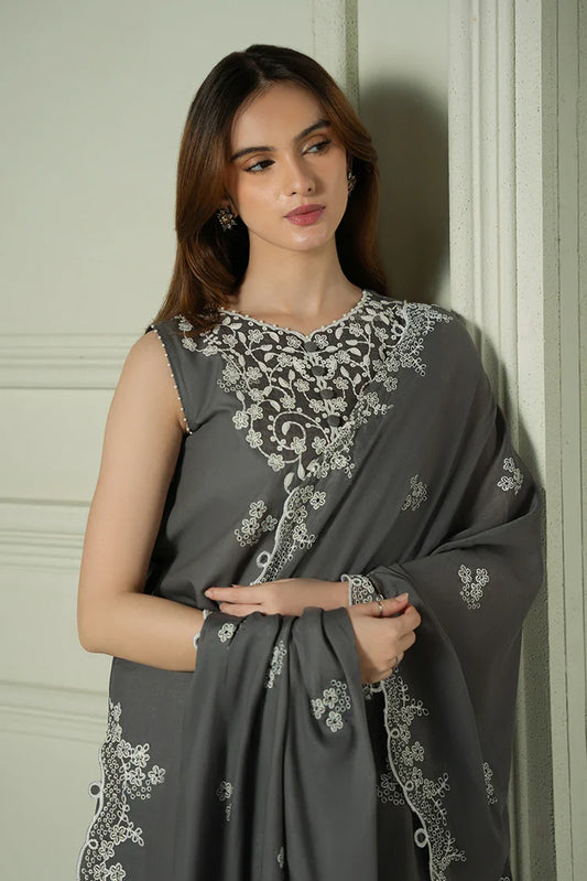 Picture of Cross Stitch - Mahiri Unstitched Embroidered Collection - Floral Ash - Available at Raja Sahib