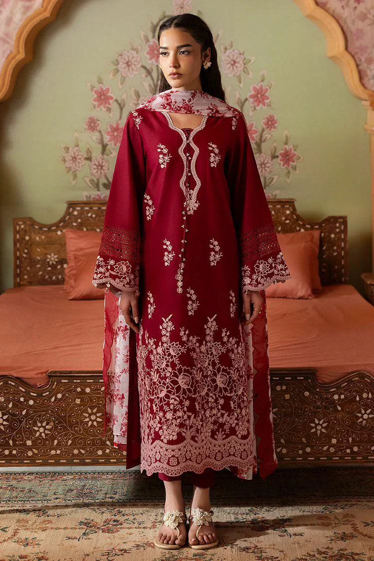 Picture of Cross Stitch - Unstitched Lawn Collection - Crimson Red - Available at Raja Sahib