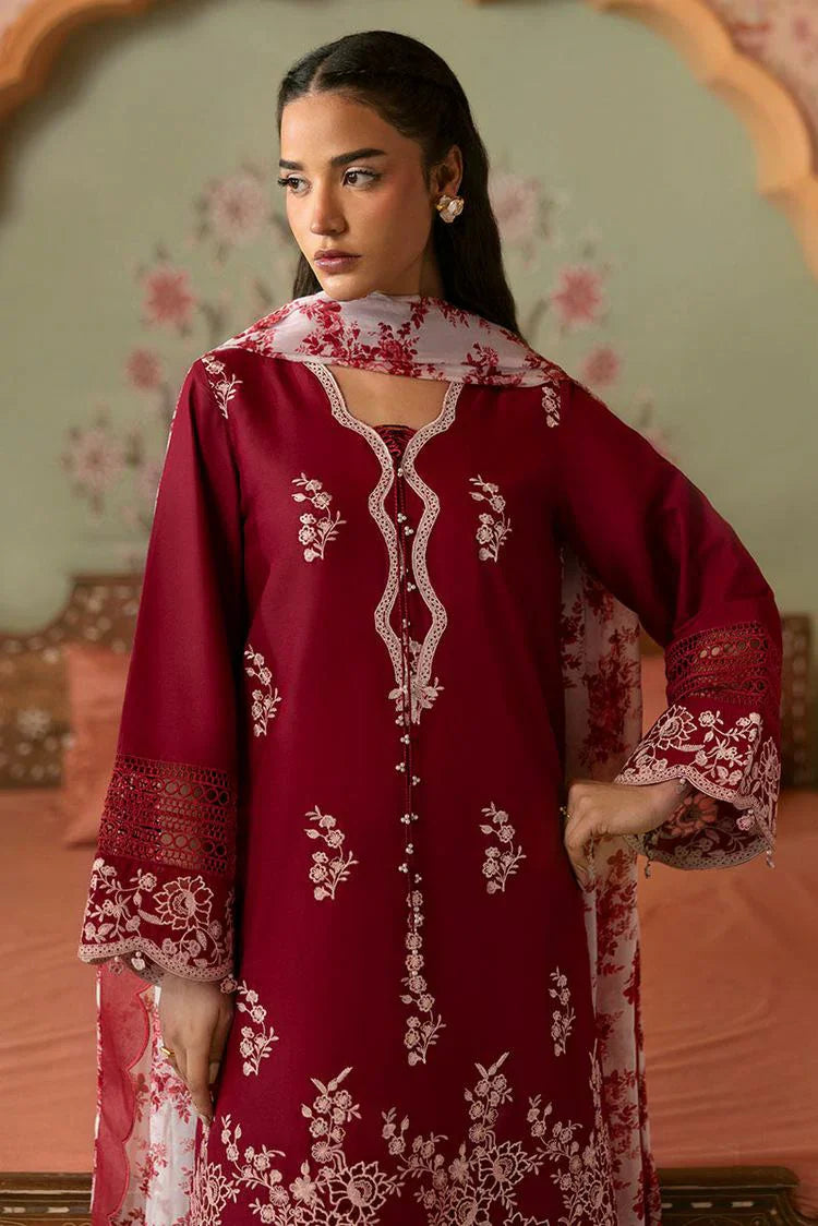 Picture of Cross Stitch - Unstitched Lawn Collection - Crimson Red - Available at Raja Sahib