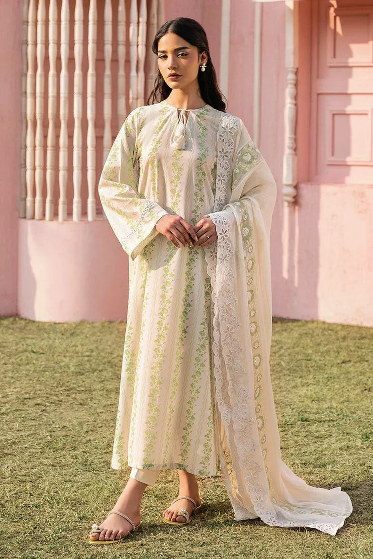 Picture of Cross Stitch - Unstitched Lawn Collection - Green Trellis - Available at Raja Sahib