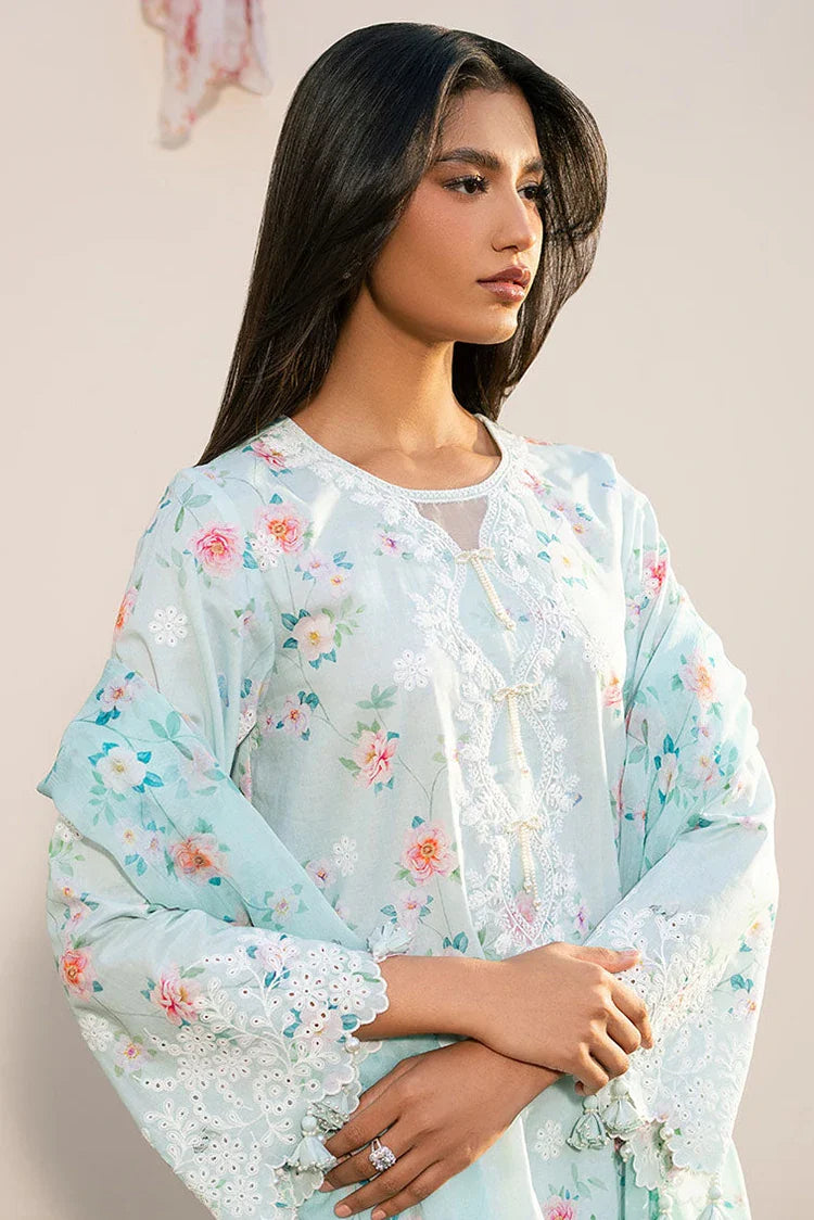 Picture of Cross Stitch - Mahiri Unstitched Embroidered Collection Vol 2 - Aqua Dew - Available at Raja Sahib