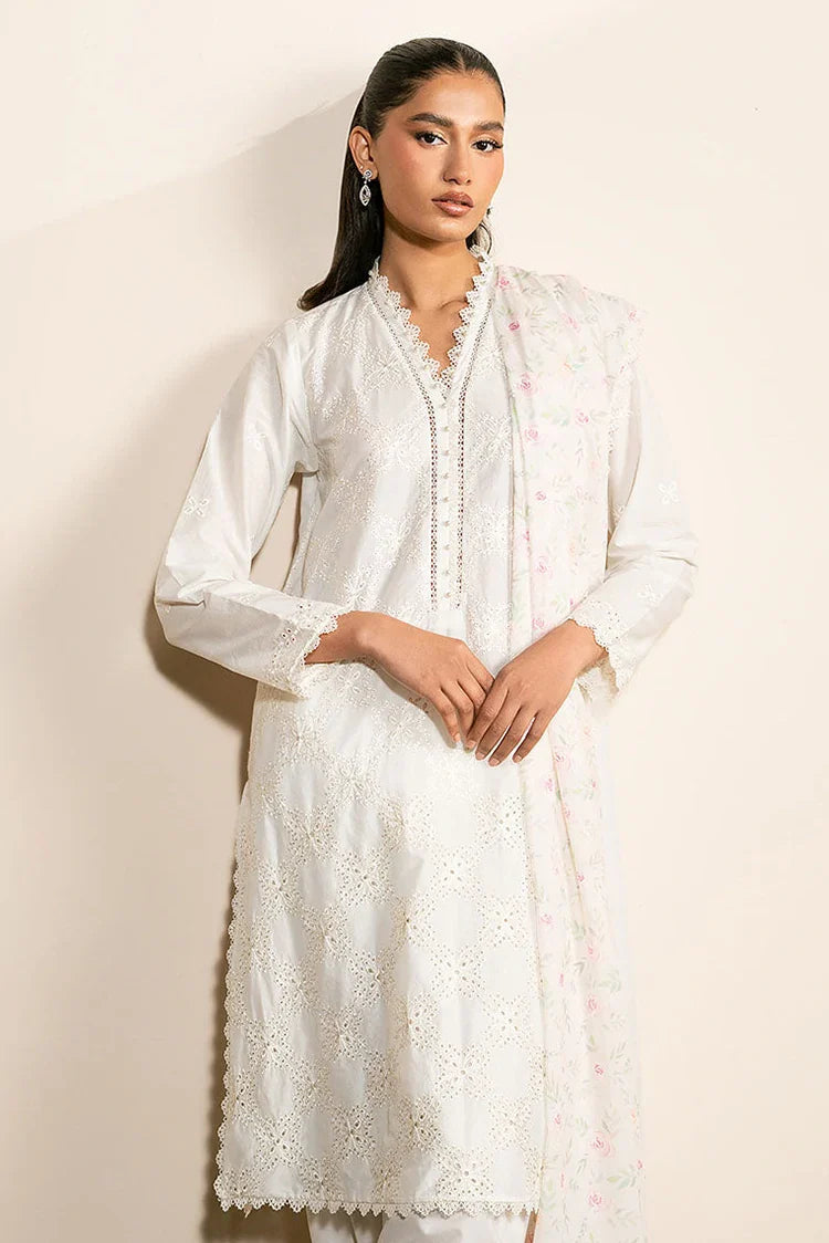 Picture of Cross Stitch - Mahiri Unstitched Embroidered Collection Vol 2 - Ivory Glint - Available at Raja Sahib
