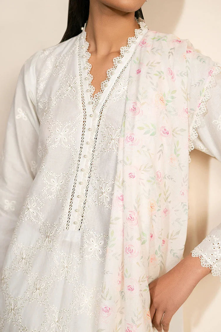 Picture of Cross Stitch - Mahiri Unstitched Embroidered Collection Vol 2 - Ivory Glint - Available at Raja Sahib