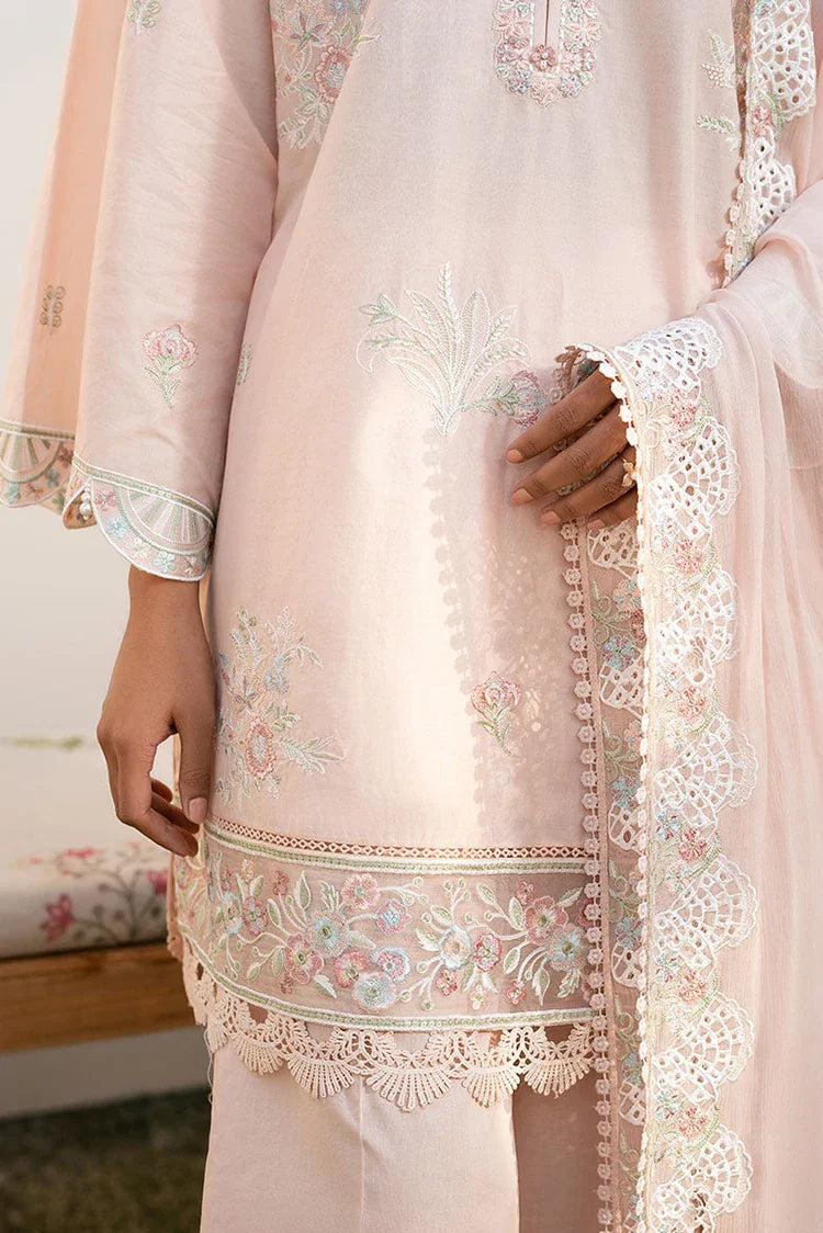 Picture of Cross Stitch - Mahiri Unstitched Embroidered Collection Vol 2 - Peach Bloom - Available at Raja Sahib
