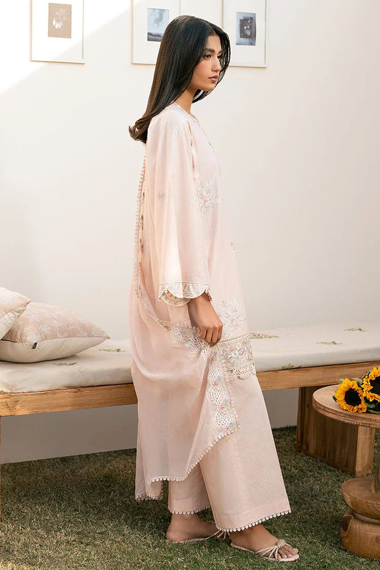 Picture of Cross Stitch - Mahiri Unstitched Embroidered Collection Vol 2 - Peach Bloom - Available at Raja Sahib