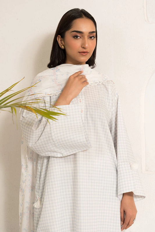 Picture of Cross Stitch - Porcelain Gris - 3 Piece - Available at Raja Sahib