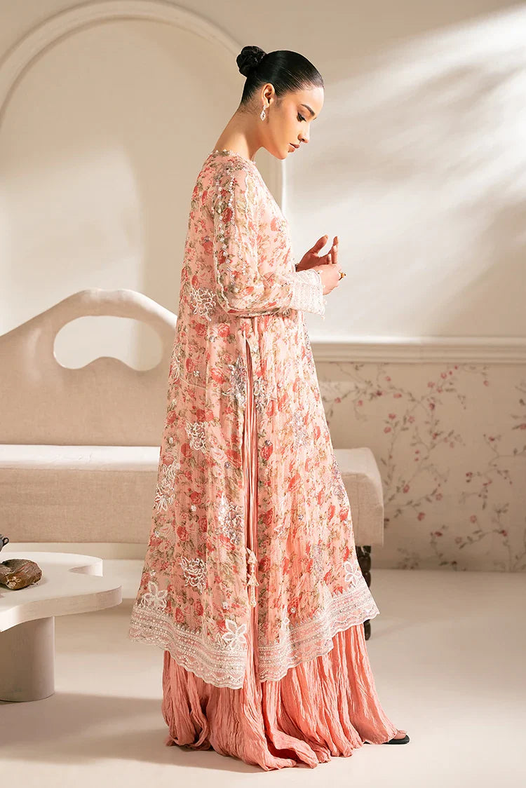 Picture of Cross Stitch - Luxe Atelier Unstitched Collection - Coral Punch - Available at Raja Sahib