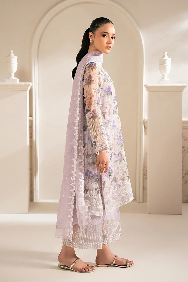 Picture of Cross Stitch - Luxe Atelier Unstitched Collection - Dusty Lavender - Available at Raja Sahib