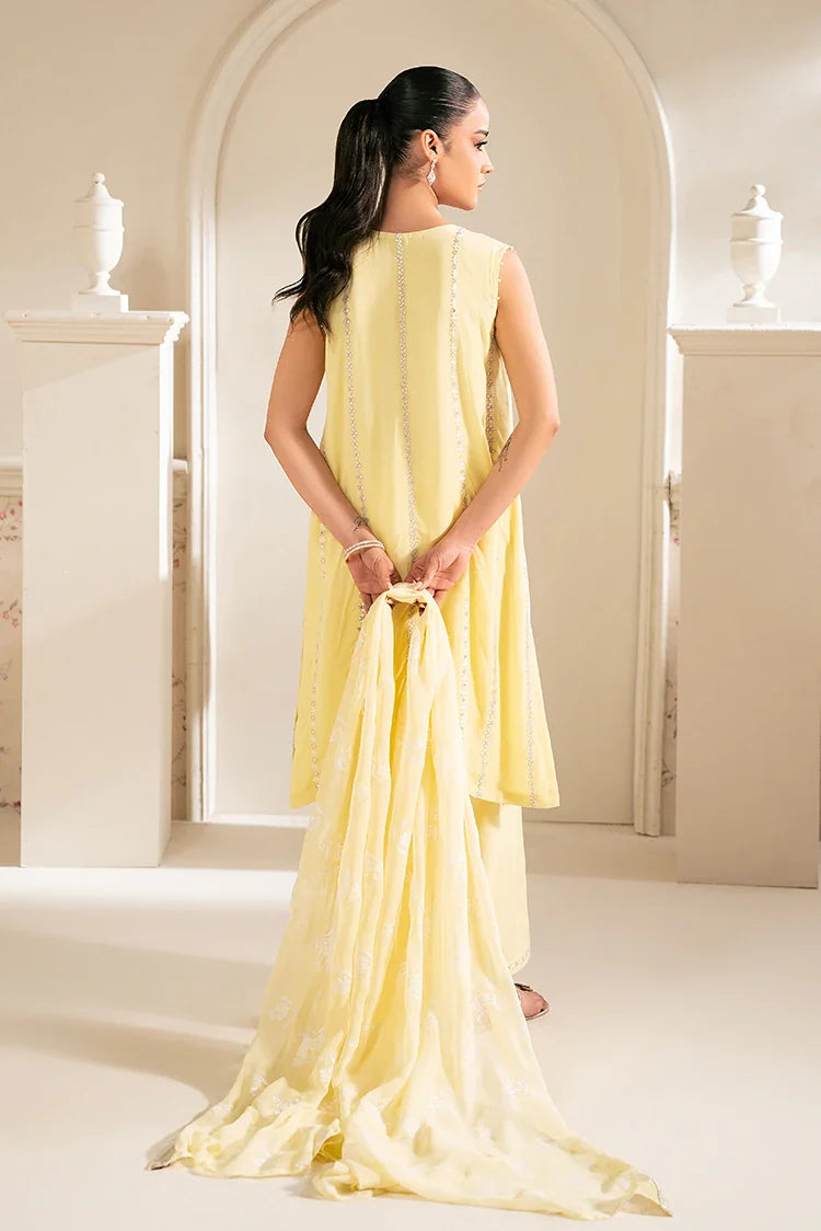 Picture of Cross Stitch - Luxe Atelier Unstitched Collection - Lemon Bliss - Available at Raja Sahib