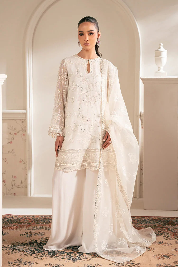 Picture of Cross Stitch - Luxe Atelier Unstitched Collection - Lotus Bloom - Available at Raja Sahib