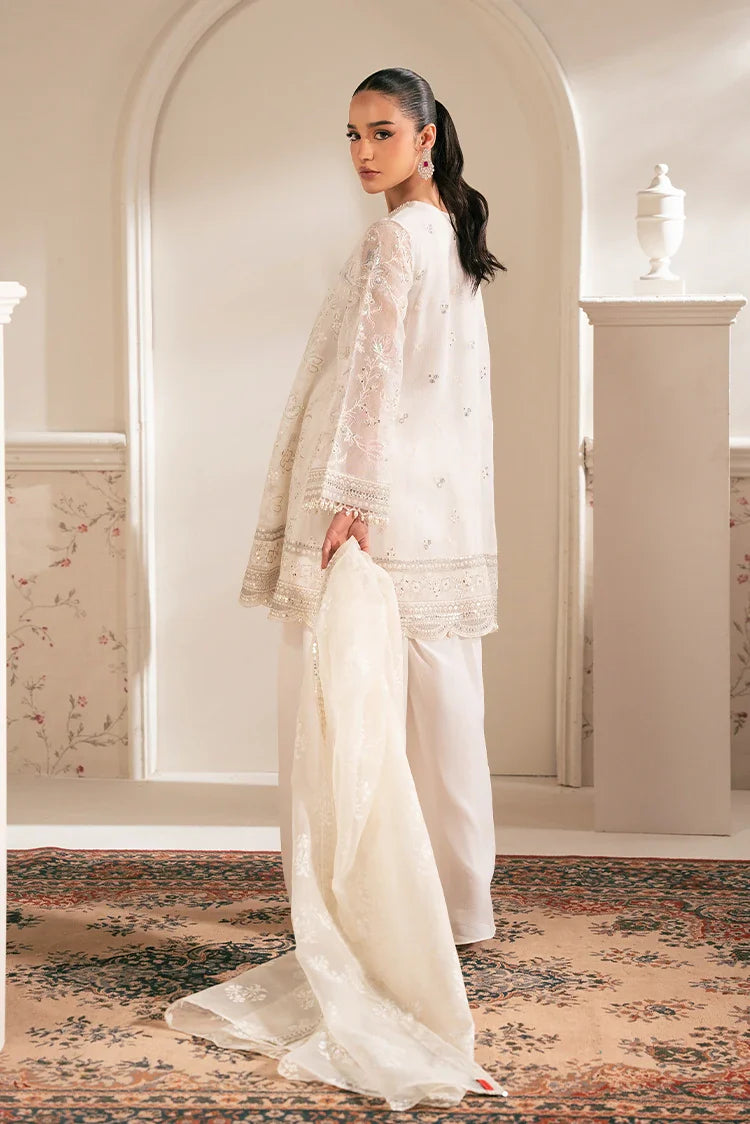 Picture of Cross Stitch - Luxe Atelier Unstitched Collection - Lotus Bloom - Available at Raja Sahib