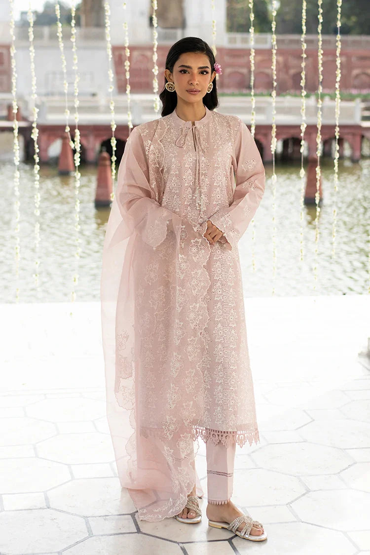Picture of Cross Stitch - Chikankari Edit Vol 2 - Peach Floret - Available at Raja Sahib