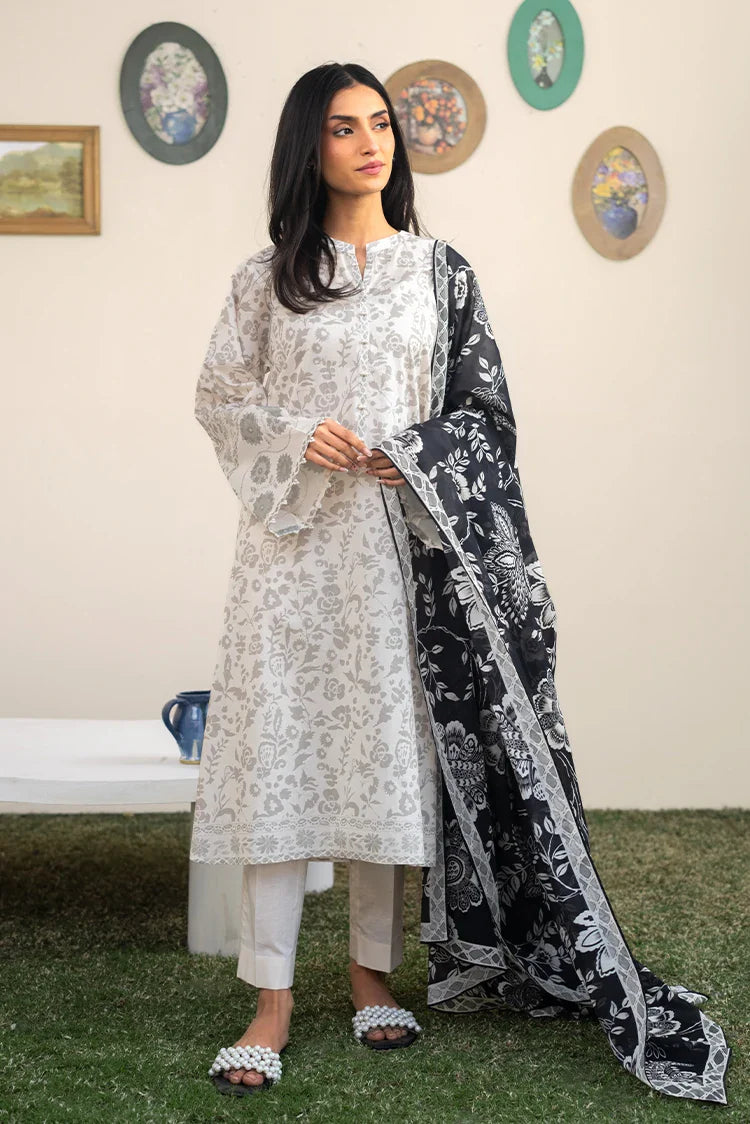 Picture of Cross Stitch - Prints Daily Lawn Collection Vol 2 - Coral Whisper - Available at Raja Sahib