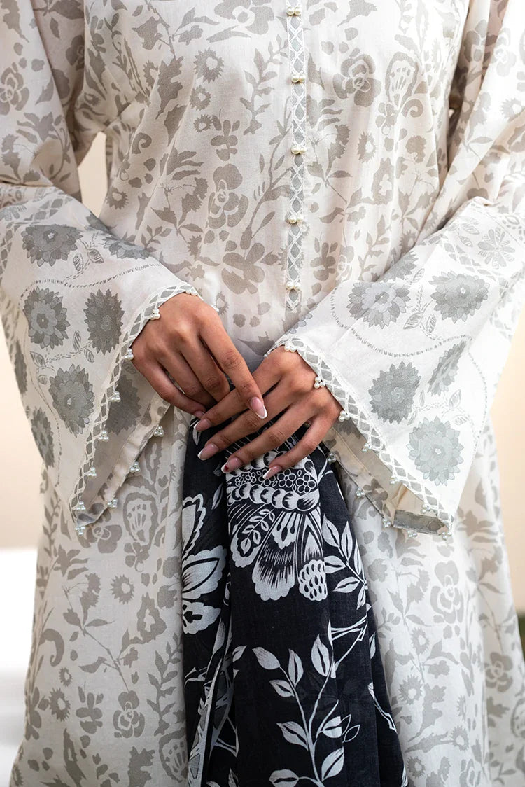 Picture of Cross Stitch - Prints Daily Lawn Collection Vol 2 - Coral Whisper - Available at Raja Sahib