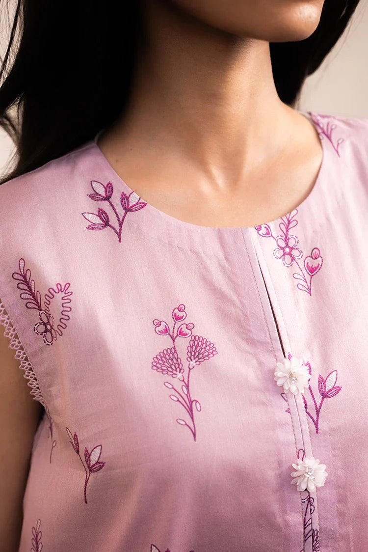 Picture of Cross Stitch - Prints Daily Lawn Collection Vol 2 - Pink Splash - Available at Raja Sahib