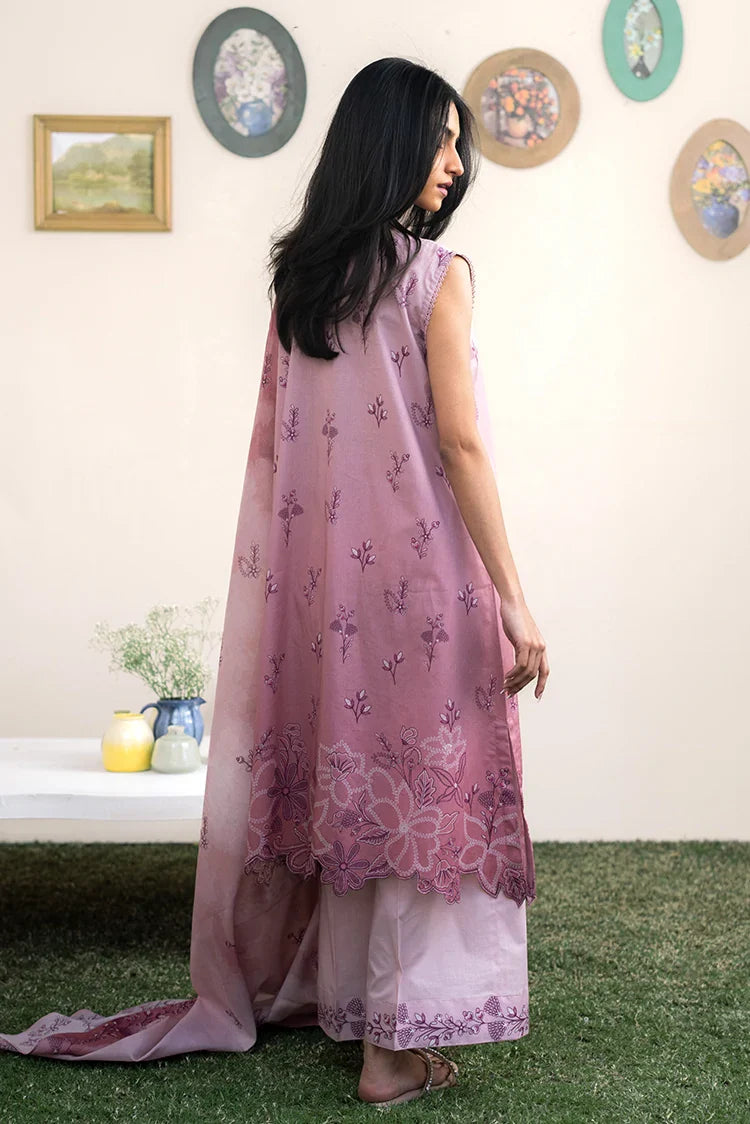 Picture of Cross Stitch - Prints Daily Lawn Collection Vol 2 - Pink Splash - Available at Raja Sahib