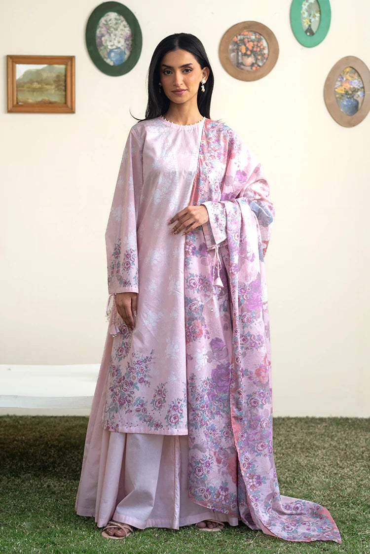 Picture of Cross Stitch - Prints Daily Lawn Collection Vol 2 - Rosy Bliss - Available at Raja Sahib