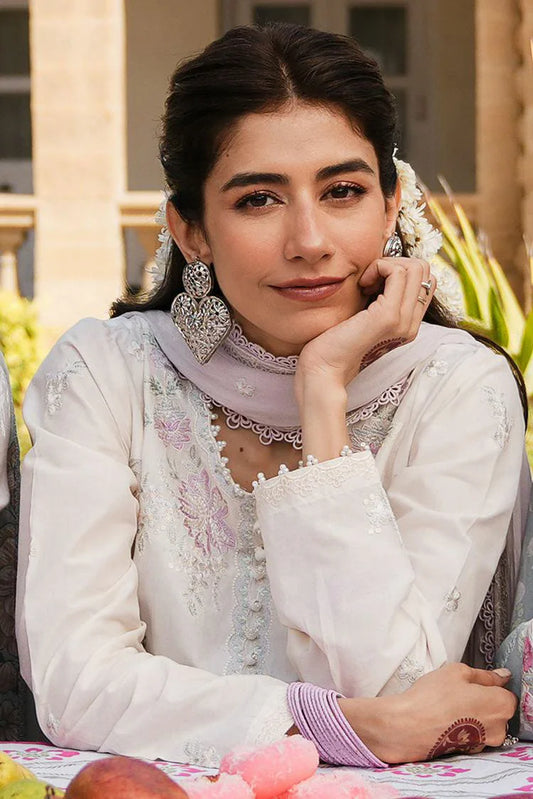 Picture of Cross Stitch - Unstitched Eid Lawn Collection - Ivory Whisper - Available at Raja Sahib