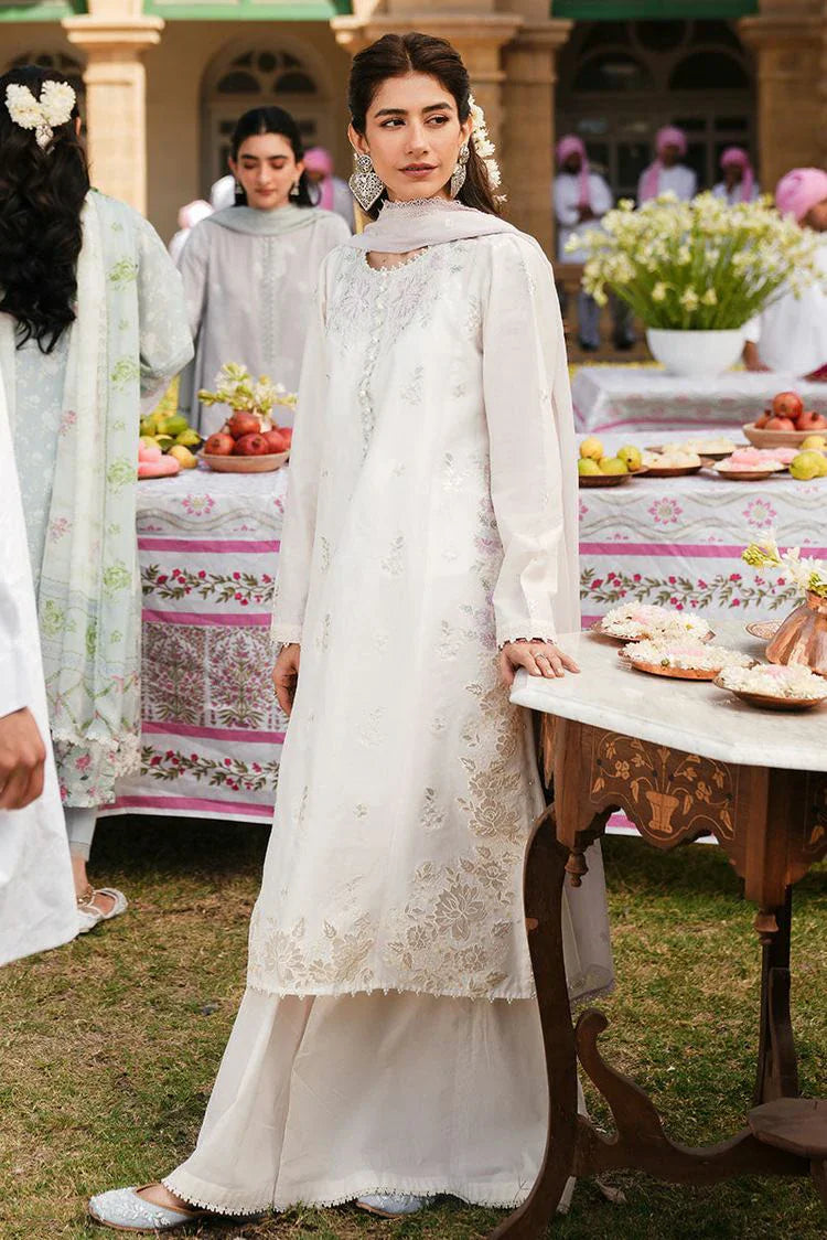 Picture of Cross Stitch - Unstitched Eid Lawn Collection - Ivory Whisper - Available at Raja Sahib